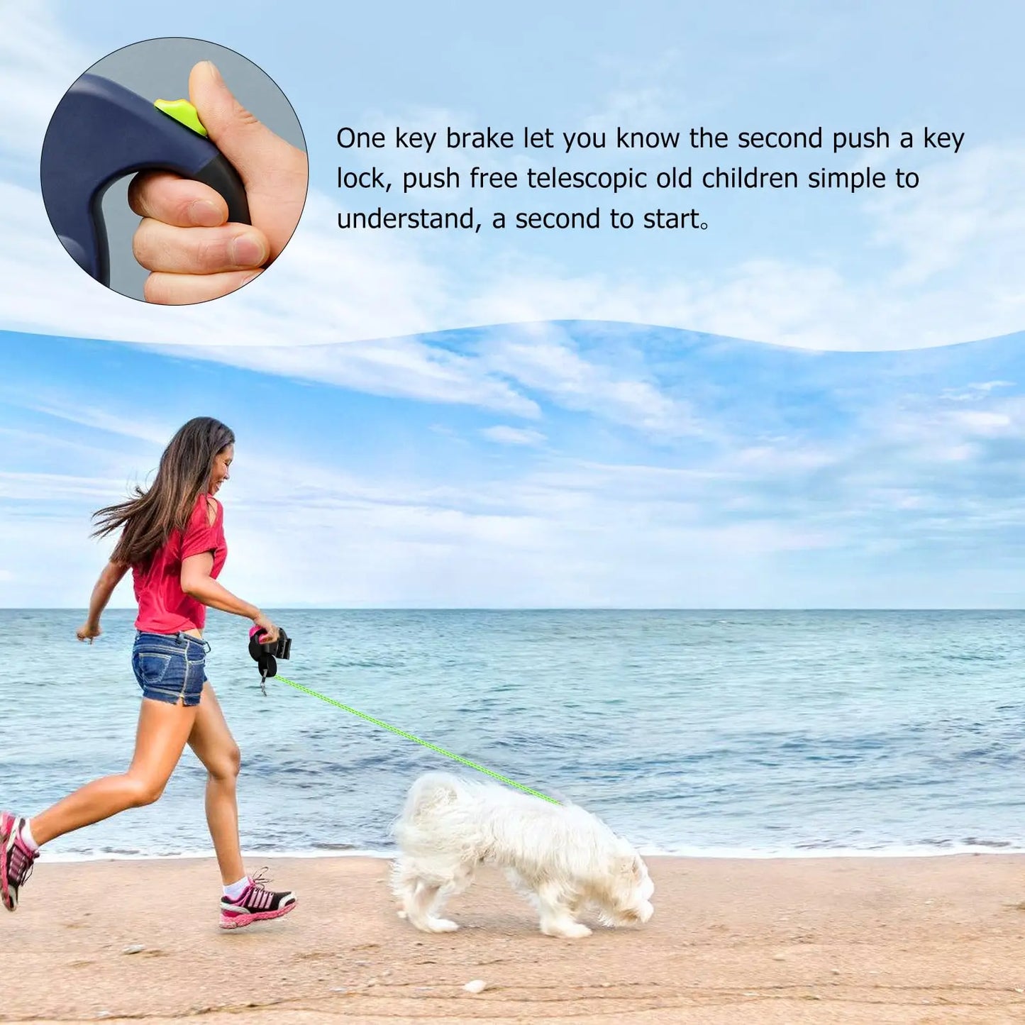 Dog Leash, Retractable Leash, Automatic Leash, Double Retractable Dog Leash, Dog Lead, Pet Leash, 1 Tow Rope, 2 Double Leashes with Flashlight and Pouch Dispenser